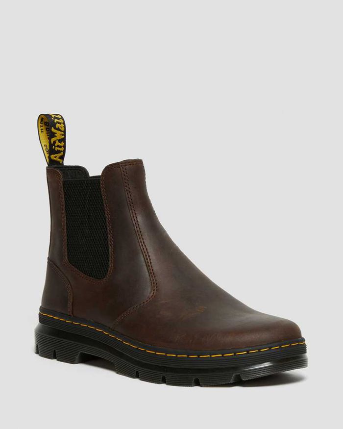 Dr Martens Mens Embury Crazy Horse Leather Casual Boots Brown - 83961FZBA